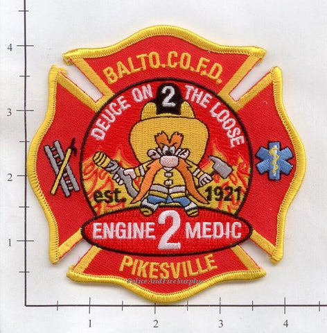Maryland - Baltimore County Engine  2 Medic 2 Fire Dept Patch v2