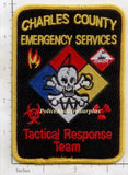 Maryland - Charles County Emergency Services Tactical Response Team Fire Dept Patch