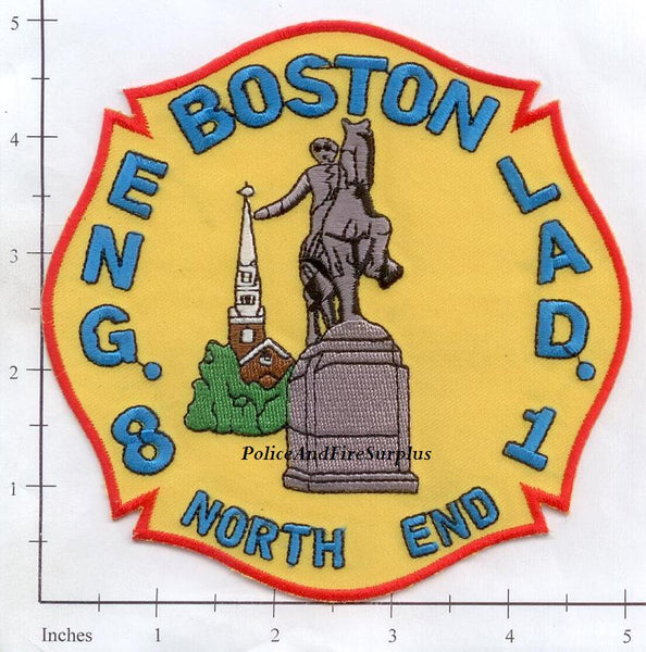 Massachusetts - Boston Engine 8 Ladder 1 Fire Dept Patch v1 – Police ...