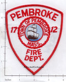 Massachusetts - Pembroke Fire Dept Fire Patch