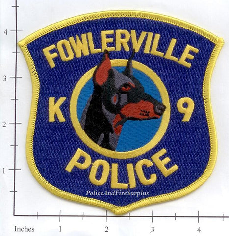 Michigan - Fowlerville K-9 Police Dept Patch v1