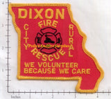 Missouri - Dixon Fire Rescue Patch