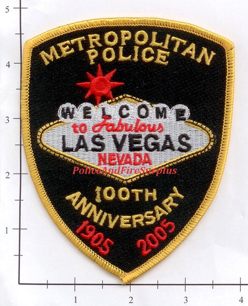 Nevada - Las Vegas Metropolitan Police Dept Patch 100th Anniversary ...