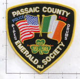 New Jersey - Passaic County Emerald Society Fire & Police Dept Patch