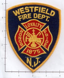 New Jersey - Westfield Fire Dept Patch