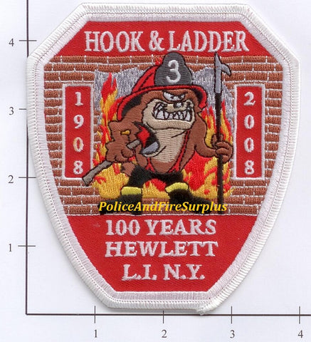 New York - Hewlett Ladder 3 Anniversary Fire Dept Patch