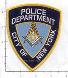 New York - New York City Masonic Temple Police Dept Patch v1