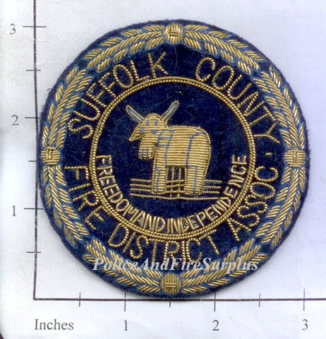 New York - Suffolk County Fire District Association Patch Bullion