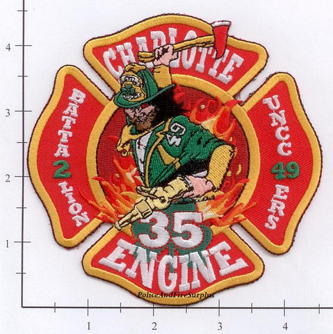 North Carolina - Charlotte Engine 35 Battalion 2 Fire Dept Patch