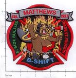North Carolina - Matthews B-Shift Fire Dept Patch