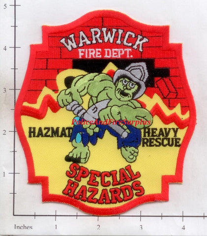 Rhode Island - Warwick Special Hazards, Haz Mat, Heavy Rescue Fire Dept Patch