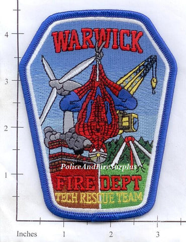 Rhode Island - Warwick Technical Rescue Team Fire Dept Patch
