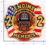 Tennessee - Memphis Engine 22 Battalion 6 Fire Dept Patch