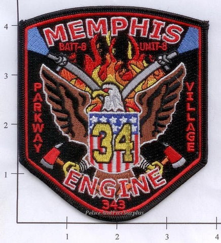 Tennessee - Memphis Engine 34 Battalion 8 Unit 8 Fire Dept Patch