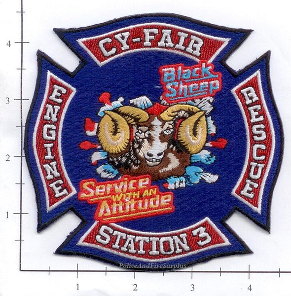 Texas - CyFair Station 3 Fire Dept Patch v1 – Police And Fire Surplus