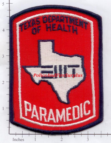 Texas - Dept Of Health Paramedic Patch
