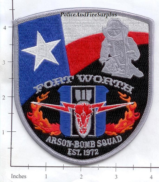 Texas - Fort Worth Arson Bomb Squad Police Dept Patch – Police And Fire ...