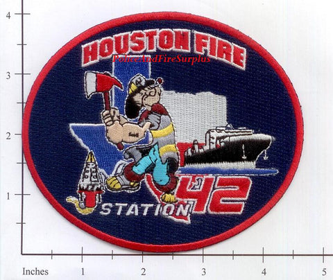 Texas - Houston Station  42 Fire Dept Patch v2 Cut Edge
