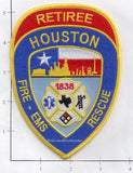 Texas - Houston Fire Dept Patch Retiree