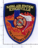 Texas - Kingsville Naval Air Station Fire & Emergency Services Fire Dept Patch v2