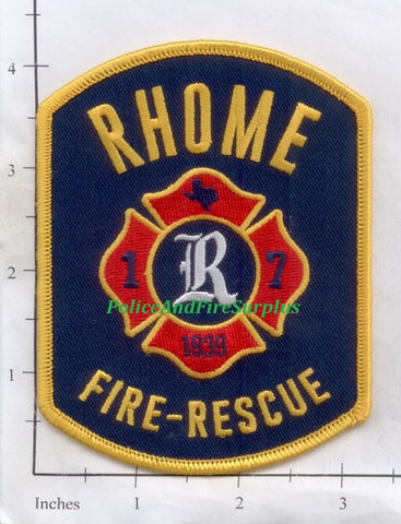Texas - Rhome Fire Rescue Patch