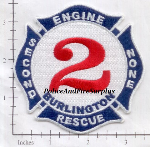Vermont - Burlington Engine 2 Fire Dept Patch