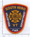 Vermont - South Hero Volunteer Fire Dept Patch