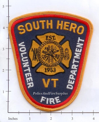 Vermont - South Hero Volunteer Fire Dept Patch