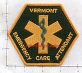Vermont - Vermont Emergency Care Attendant Patch