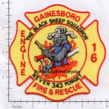 Virginia - Gainesboro Engine 16 Fire & Rescue Patch 343 Never Forget