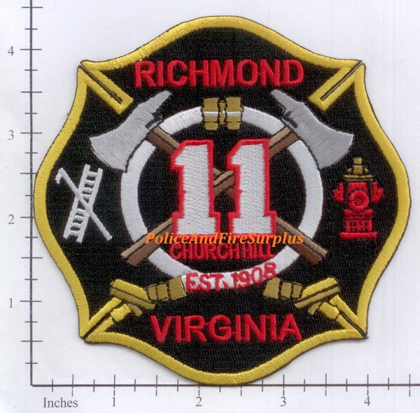 Virginia - Richmond Engine 11 Fire Dept Patch – Police And Fire Surplus