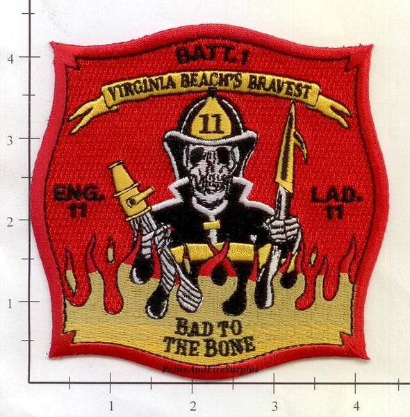 Virginia - Virginia Beach Engine 11 Ladder 11 Fire Dept Patch v2 ...