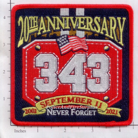 WTC - 20th Anniversary Fire Dept Patch v1