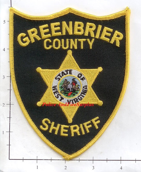 West Virginia - Greenbrier County Sheriff Patch – Police And Fire Surplus