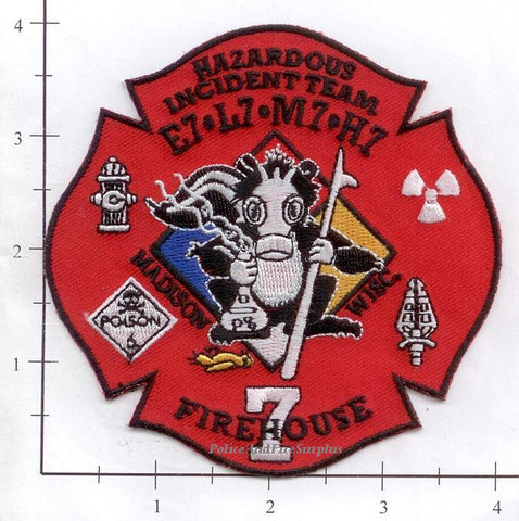 Wisconsin - Madison Firehouse Station 7 Fire Dept Patch