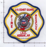 Alaska - Kodiak US Coast Guard Fire Rescue Fire Dept Patch Integrated Support Command