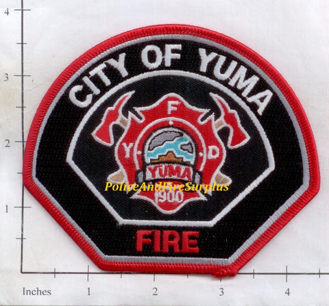 Arizona - Yuma Fire Dept Patch v2 - Black Background