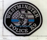 California - Westminster K-9 Police Dept Patch Subdued