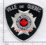 Canada - Quebec City Fire Dept Patch White Border Silver Badge