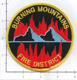 Colorado - Burning Mountains Fire District Fire Dept Patch