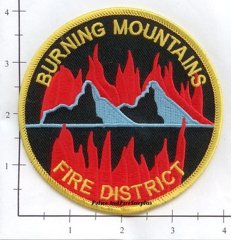 Colorado - Burning Mountains Fire District Fire Dept Patch