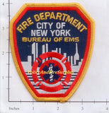 New York City Fire Dept Bureau of EMS Fire Patch v10 4 inches