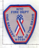 New York City - New York City Bravest of the Brave Fire Dept Patch v3