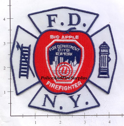 New York City Big Apple Firefighter Fire Dept Patch