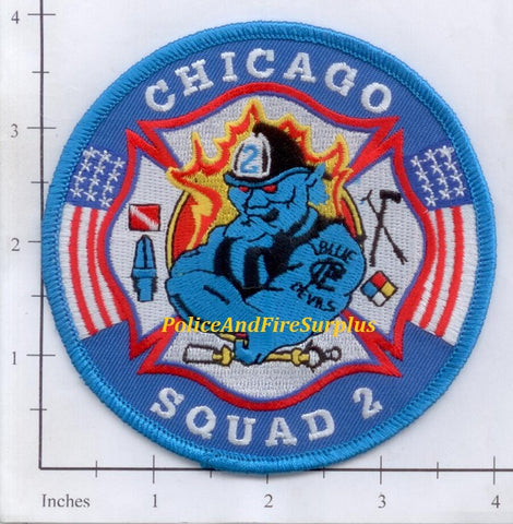 Illinois - Chicago Squad 2 Fire Dept Patch v2