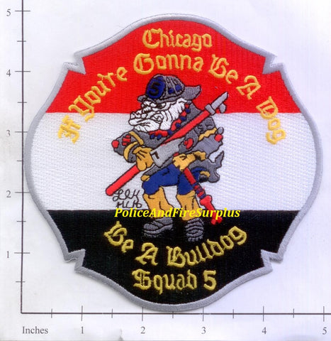 Illinois - Chicago Squad 5 Fire Dept Patch v2