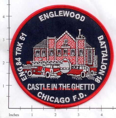 Illinois - Chicago Engine  84 Truck 51 Battalion 18 Fire Dept Patch v1