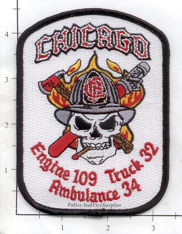 Illinois - Chicago Engine 109 Truck 32 Ambulance 34 Fire Dept Patch