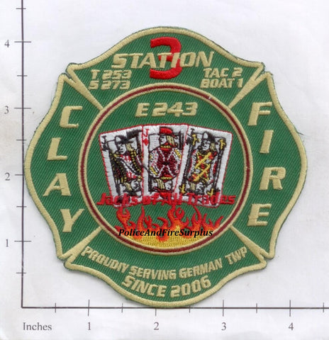 Indiana - Clay Fire Station 3 Fire Dept Patch