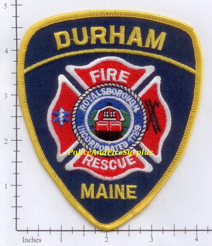 Maine - Durham Royalsborough Fire Rescue Fire Dept Patch